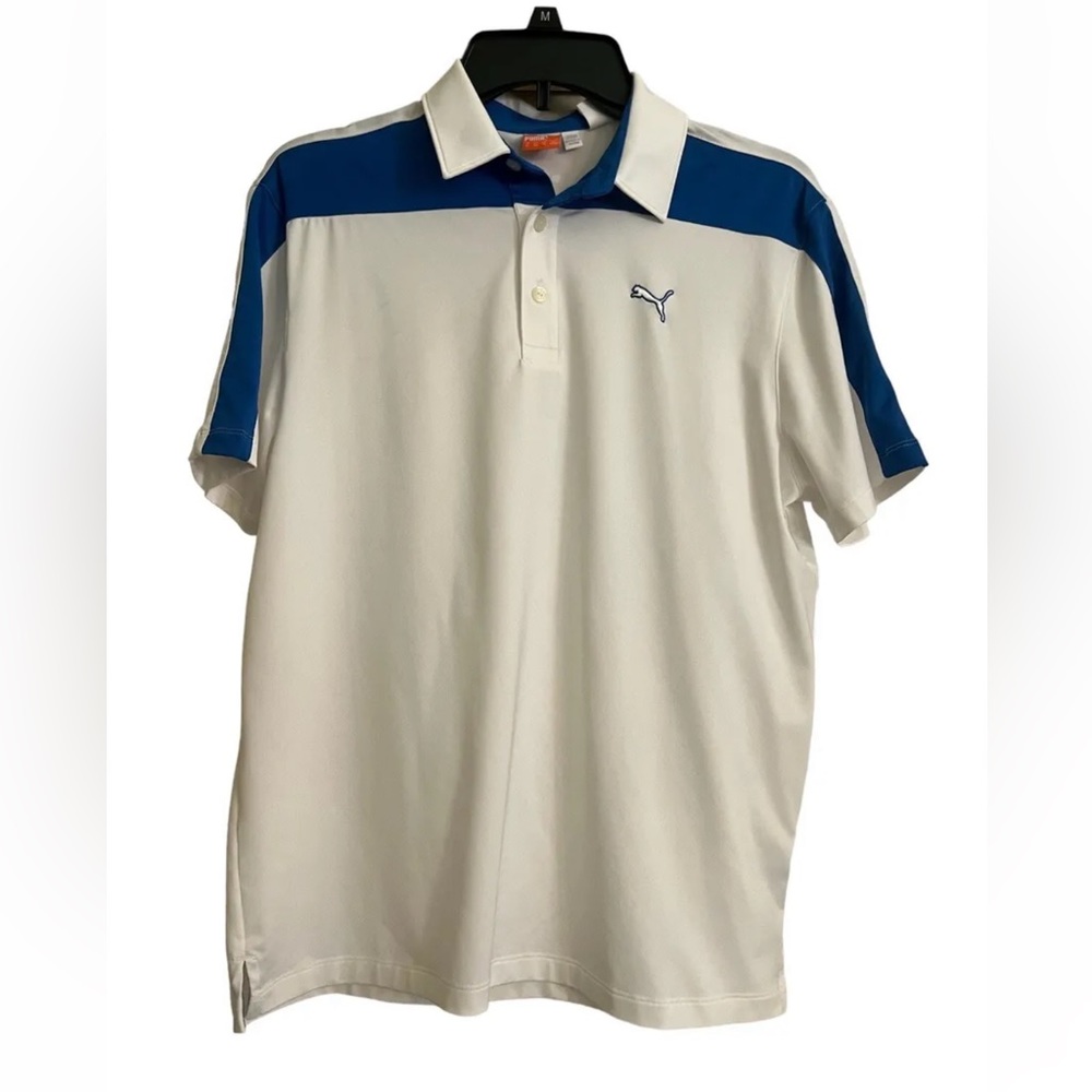 Puma Collared Shirt Blue & White Youth Size Xl Golf